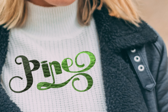 Charming Pine Lettering for Boutique Apparel