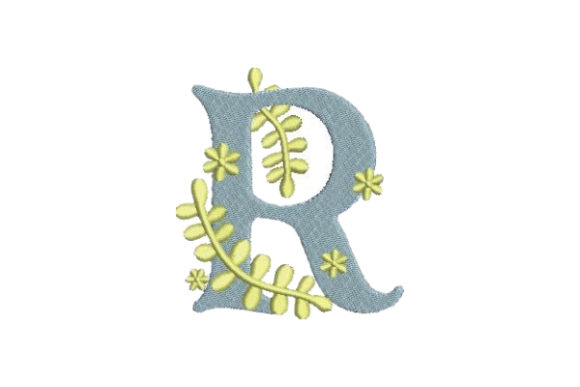 Elegant Floral Alphabet R for Handmade Creations