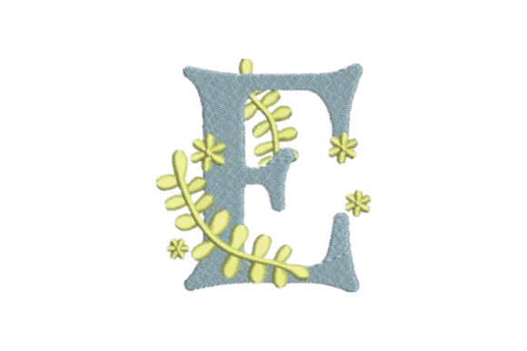 Floral Alphabet E: A Charming Summer Monogram