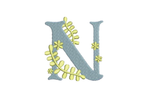 Floral Alphabet N: A Summery Wedding Monogram