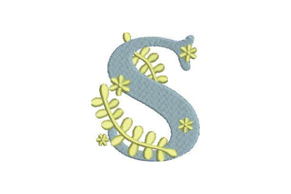 Floral Alphabet S: A Touch of Summer Elegance