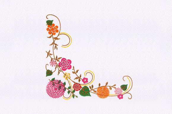 Floral Vines: A Charming Embroidery Design for Gifts