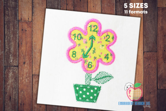 Floral Wall Clock Applique: A Versatile Design for Etsy