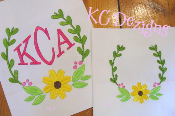 Flower Monogram Frame: A Charming Embroidery Design