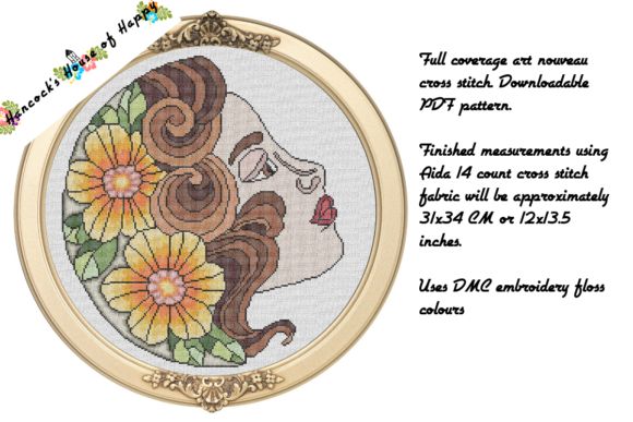 Green Goddess Cross Stitch: A Touch of Elegance