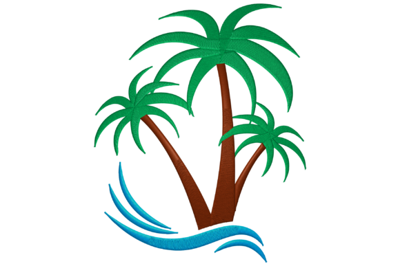 Palm Tree: A Versatile Design for Seasonal Embroidery