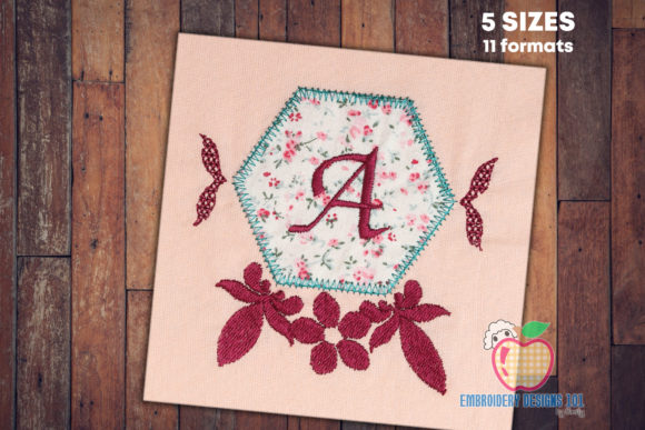 Polygamy Floral Frame: A Premium Embroidery Design