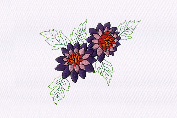 Purple Pink Floral: A Versatile Embroidery Design