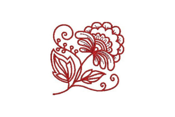 Redwork Flower: A Charming Addition to Your Craft Fair