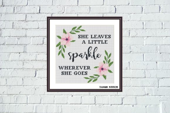 She Leaves Sparkle: A Romantic Cross Stitch